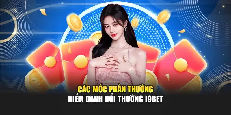 Điểm Danh Mỗi Ngày i9Bet – Nhận Thưởng, Tích Điểm Đổi Quà 3 Các mốc phần thưởng điểm danh đổi thưởng i9Bet