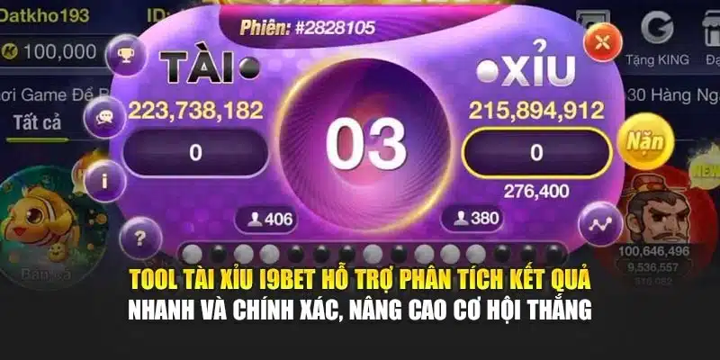 Tool Tài Xỉu i9Bet – Hỗ Trợ Dự Đoán Kết Quả Chính Xác 2 Tool Tài Xỉu i9Bet hỗ trợ phân tích kết quả nhanh và chính xác, nâng cao cơ hội thắng
